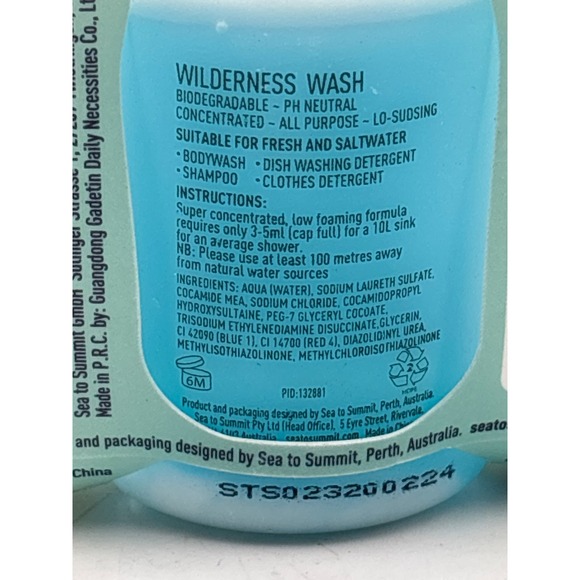 Sea to Summit, Wilderness Wash, Biodegradable Concentrate, New 1.3 fl‎ ounces - Picture 4 of 4